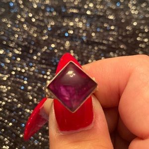 Amethyst & Sterling ring size 8